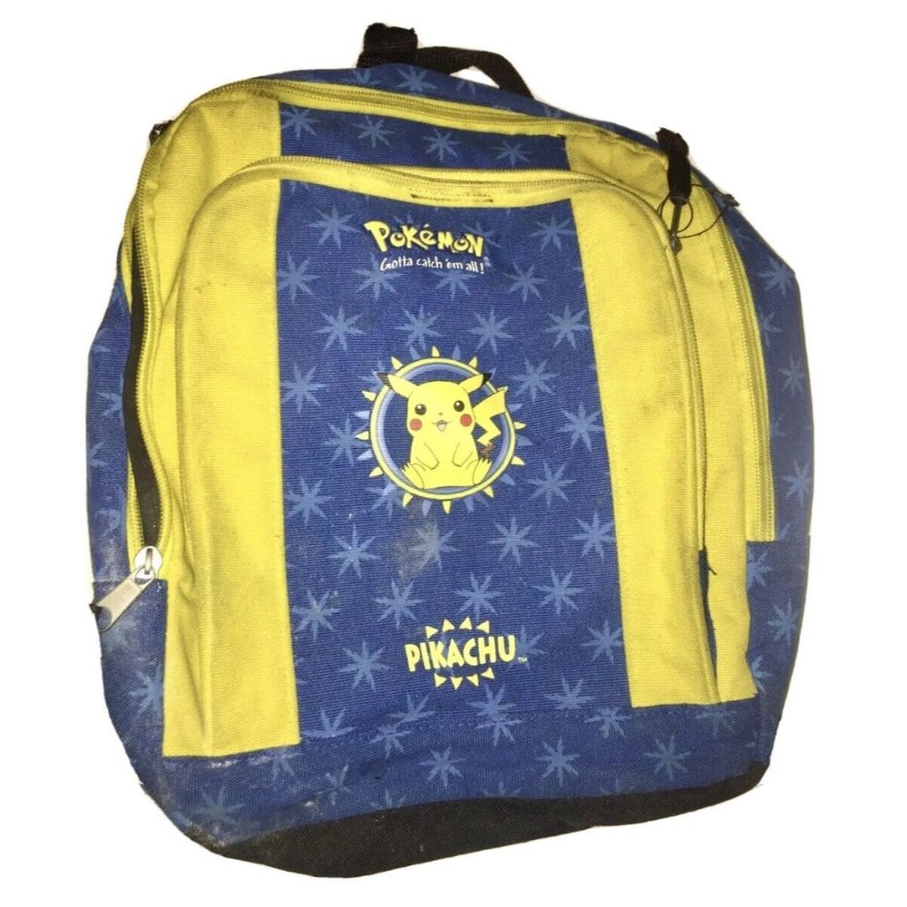 Pokémon Pikachu Vintage 2000 Nintendo Video Card Game Authentic Backpack Bag